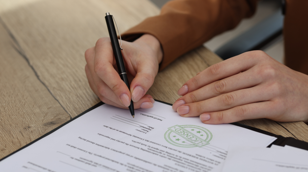 BioMarinによるAlesta買収をイメージした製薬会社のM&A契約書への署名